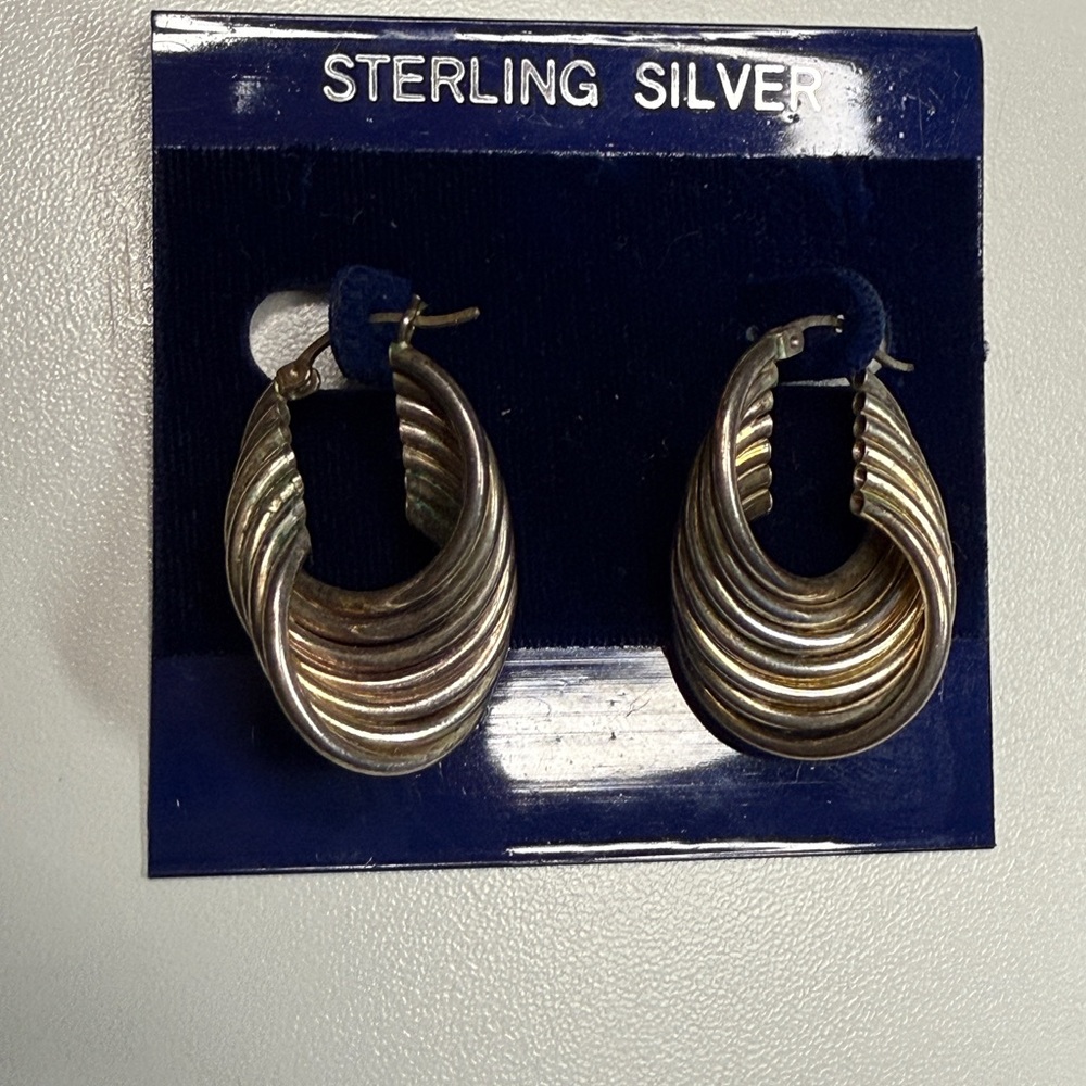 Sterling 80s earrings